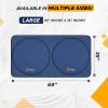 imageEconour Car Windshield Sun Shade  Premium Reflective Sunshade with 300T Polyester for UV ampamp Heat Glare  Car Interior Accessories for Sedans Mini SUVs ampamp Hatchbacks  Medium 64quot x 32quotblue