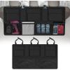 imageEcoNour Trunk Organizer for Car  SUV Collapsible Cargo Storage Box with Detachable Dividers Mesh Pockets ampamp Adjustable Straps  Multi Compartment Organizer for Groceries Tools Travel  BlackSeatMounted Organizer