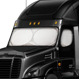 imageEcoNour Semi Truck Patriotic Flag Printed Sun Shade for Windshield and Side Windows  240T Windshield Sunshade to Block UVSun Heat Rays  Best for Semi Commercial ampamp Big Rig TruckGray