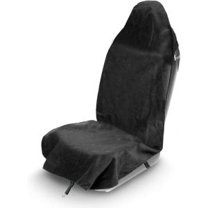 imageEcoNour Sweat Towel Car Seat Cover with Belt Shoulder Pad  Washable Car Seat Protector from Sweat Food Dirt Gym Swimming Workout  Waterproof Universal Seat Cover for Car Truck Van ampamp SUVBlack