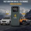 imageEcoNour 12V Car Battery Jump Starter Portable 6000A Jump Box with SOS Jumper Cable ampamp LCD Smart Screen 40000mAh for All Gas ampamp 12L Diesel Engines Fits Ford Chevrolet Toyota Ram SUVsXS 60 6000 Amps