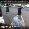 imageEcoNour Car Seat Gap Filler with Cup Holder 254 x 152 cm  Auto Console Organizer in Between Front Seats for Holding Phone Drink and Cards  Travel Accessories with 2 Headrest Hooks