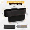 imageEcoNour Car Seat Gap Filler with Cup Holder 254 x 152 cm  Auto Console Organizer in Between Front Seats for Holding Phone Drink and Cards  Travel Accessories with 2 Headrest Hooks