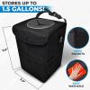 imageEcoNour Car Trash Can with Lid Hanging Garbage Can Waterproof Car Trash Bag for SUVs Trucks and Sedans Trash Bin for Women Truck Essentials for MenLarge