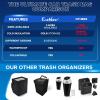 imageEcoNour Car Trash Can with Lid Hanging Garbage Can Waterproof Car Trash Bag for SUVs Trucks and Sedans Trash Bin for Women Truck Essentials for MenLarge