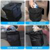 imageEcoNour Car Trash Can with Lid Hanging Garbage Can Waterproof Car Trash Bag for SUVs Trucks and Sedans Trash Bin for Women Truck Essentials for MenLarge
