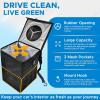 imageEcoNour Car Trash Can with Lid Hanging Garbage Can Waterproof Car Trash Bag for SUVs Trucks and Sedans Trash Bin for Women Truck Essentials for MenSmall