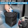 imageEcoNour Car Trash Can with Lid Hanging Garbage Can Waterproof Car Trash Bag for SUVs Trucks and Sedans Trash Bin for Women Truck Essentials for MenSmall