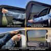 imageEcoNour Car Window Baby Shade 1Pack  Car Magnetic Stretch to Fit  Window Sun Shade for Kids  Custom Fit Window Screen with Magnetic Hook  Adjustable Car Window AccessoriesBlack