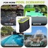 imageEcoNour Large Pool Skimmer Net Heavy Duty Aluminum Frame Pool Scoop Net for Cleaning Pools and Ponds with Double Layer Pool Strainer for in and Above Grounds Skimmer net for Pool Cleaning