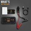 imageEconour 4000A Car Jump Starter  12V Battery Booster Pack for Up to 8L Gas ampamp 10L Diesel Engines 25000mAh Portable Power Bank with 65W Fast Charging LED Display Jumper Cables ampamp Emergency FlashlightCS 30 4000 Amps