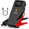 imageEcoNour 12V Car Battery Jump Starter Portable 6000A Jump Box with SOS Jumper Cable ampamp LCD Smart Screen 40000mAh for All Gas ampamp 12L Diesel Engines Fits Ford Chevrolet Toyota Ram SUVsXS 60 6000 Amps