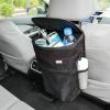 imageEcoNour Car Trash Can 25 Gallon with Lid ampamp Storage Pockets  Waterproof Hanging Garbage Bin with Removable Inner Bag  Automotive Accessories for SUVs Trucks ampamp More  Black