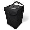 imageEcoNour Car Trash Can with Lid Hanging Garbage Can Waterproof Car Trash Bag for SUVs Trucks and Sedans Trash Bin for Women Truck Essentials for MenLarge