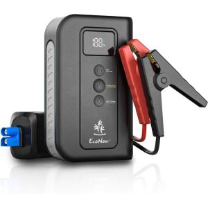 imageEcoNour 12V Car Battery Jump Starter Portable 6000A Jump Box with SOS Jumper Cable ampamp LCD Smart Screen 40000mAh for All Gas ampamp 12L Diesel Engines Fits Ford Chevrolet Toyota Ram SUVsES10 1000 Amps