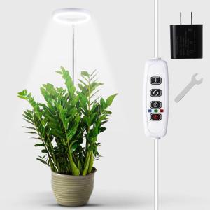 imageEcoNour 28 1Pack Halo Plant Grow Light for Indoor Plants Full Spectrum 6000k Grow Lamp for Single Plants Auto OnOff Timer House Plant Growing LED Lamp1 Pack