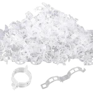 imageEcoNour 300Pcs Plant Support Clips for Garden  Tomato Clips for Twine Vines Trellis and Cages  Plant Support Garden Clips for Climbing  Garden Clips to Grow Upright Makes Plants Healthier300 Pieces