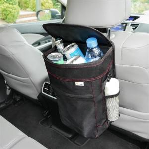 imageEcoNour Car Trash Can 25 Gallon with Lid ampamp Storage Pockets  Waterproof Hanging Garbage Bin with Removable Inner Bag  Automotive Accessories for SUVs Trucks ampamp More  Black