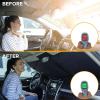 imageEcoNour Cartoon Windshield Sun Shade Funny  240T Polyester Windshield  Visor Sun Shade Blocks UV ampamp Heat Rays  Printed Window Shade with Sun Protection  Medium 28 x 31 inchesDog  Cat