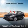 imageEcoNour Tesla Model S Windshield Sun Shade  Durable 240T Polyester Material Blocks Sun ampamp Heat  Reflective Sun Shield with Storage Pouch  Offers Protection for Car Interior  Tesla Car AccessoriesKia Fort 20192025