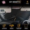 imageEcoNour Umbrella Sunshade for Car  Upgraded Bendable Silicone Shaft for ScratchLess Dashboard  Designed with Auto Retraction Spring for Easy Folding OneTouch Button Closure for Easy RemovalXLarge
