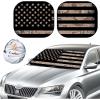 imageEcoNour Cartoon Windshield Sun Shade Funny  240T Polyester Windshield  Visor Sun Shade Blocks UV ampamp Heat Rays  Printed Window Shade with Sun Protection  Medium 28 x 31 inchesAmerican Flag  Camouflage