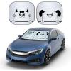 imageEcoNour Cartoon Windshield Sun Shade Funny  240T Polyester Windshield  Visor Sun Shade Blocks UV ampamp Heat Rays  Printed Window Shade with Sun Protection  Medium 28 x 31 inchesDog  Cat