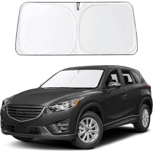 imageEcoNour Tesla Model S Windshield Sun Shade  Durable 240T Polyester Material Blocks Sun ampamp Heat  Reflective Sun Shield with Storage Pouch  Offers Protection for Car Interior  Tesla Car AccessoriesMazda CX5 20172025
