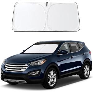 imageEcoNour Tesla Model S Windshield Sun Shade  Durable 240T Polyester Material Blocks Sun ampamp Heat  Reflective Sun Shield with Storage Pouch  Offers Protection for Car Interior  Tesla Car AccessoriesHyundai Tucson20162021