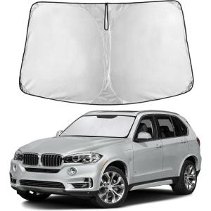 imageEcoNour Tesla Model S Windshield Sun Shade  Durable 240T Polyester Material Blocks Sun ampamp Heat  Reflective Sun Shield with Storage Pouch  Offers Protection for Car Interior  Tesla Car AccessoriesBMW X5 20192025