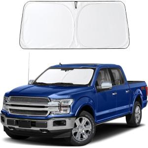 imageEcoNour Tesla Model S Windshield Sun Shade  Durable 240T Polyester Material Blocks Sun ampamp Heat  Reflective Sun Shield with Storage Pouch  Offers Protection for Car Interior  Tesla Car AccessoriesFord F150 20222025