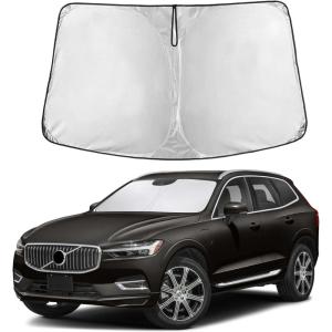 imageEcoNour Tesla Model S Windshield Sun Shade  Durable 240T Polyester Material Blocks Sun ampamp Heat  Reflective Sun Shield with Storage Pouch  Offers Protection for Car Interior  Tesla Car AccessoriesVolvo XC60 20182025