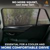 imageEcoNour Car Rear Window Screens 2 Pack  Stretchable ampamp Breathable Car Side Window Sun Shades for Sun Protection  Breathable Window Shades for Privacy Blackout  XXL 48quotx26quotLarge