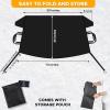 imageEcoNour Windshield Snow Cover with SHooks  HeavyDuty 600D Oxford Fabric  Waterproof Winter Car Windshield Cover for Pickup Trucks SUVs ampamp Vans  AllWeather Protection  XL 74quotx43quot