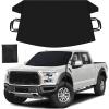 imageEcoNour Windshield Snow Cover with SHooks  HeavyDuty 600D Oxford Fabric  Waterproof Winter Car Windshield Cover for Pickup Trucks SUVs ampamp Vans  AllWeather Protection  XL 74quotx43quot