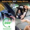imageEcoNour Baby Car Mirror  115 x 75 inches Safety Seat Mirror for Rear Facing Infant with 360 Degree Rotatable Shatterproof Design  Monitor Your Child While Driving
