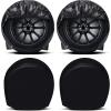 imageEcoNour Spare Tire Cover for RV TrailerJeepWranglerLibertyRav4SUV Tire Diameter 29quot 31quot  Waterproof Wheel Cover Protects from Rain Sun and Reduces Tire Aging4PCs  Tire Covers
