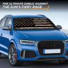 imageEcoNour Car Windshield Sun Shade BW Flag  Durable 240T Polyester Sun Blocker for Car Windshield Foldable Automotive Interior Accessories for UV Protection  Medium 28 x 31American Flag  Camouflage