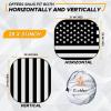 imageEcoNour Car Windshield Sun Shade BW Flag  Durable 240T Polyester Sun Blocker for Car Windshield Foldable Automotive Interior Accessories for UV Protection  Medium 28 x 31American Flag  BW
