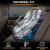 imageEcoNour Baby Car Seat Sun Shade Cover  Infant Carseat Heat Protector Keeps Toddler Seat at a Cool Temperature  Reflective car seat Sunshade Blocks Out Heat  Baby Travel AccessoriesSilver