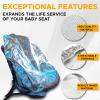 imageEcoNour Baby Car Seat Sun Shade Cover  Infant Carseat Heat Protector Keeps Toddler Seat at a Cool Temperature  Reflective car seat Sunshade Blocks Out Heat  Baby Travel AccessoriesSilver