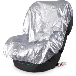 imageEcoNour Baby Car Seat Sun Shade Cover  Infant Carseat Heat Protector Keeps Toddler Seat at a Cool Temperature  Reflective car seat Sunshade Blocks Out Heat  Baby Travel AccessoriesSilver