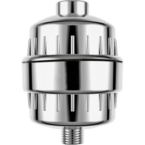 imageEcoNour Shower Filter with 20 Stage Filtration for Chlorine Chemicals ampamp Heavy Metals  Improves Skin ampamp Hair Conditions  Compatible MultiStage Filter with Replaceable Filter Cartridge  ChromeShower Filter