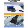 imageEcoNour 49quot Snow Broom with Ice Scraper for Car Windshield ampamp Windows  Scratch Free Snow Brush for Cars Trucks ampamp SUVs  Long Head Snow Rake Remover Perfect for Home and Car Roof49